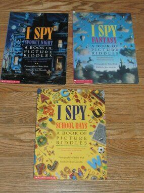 LOT of 3 ~ Walter Wick & Jean Marzollo ~ I SPY Scholastic Series Hardcover Book